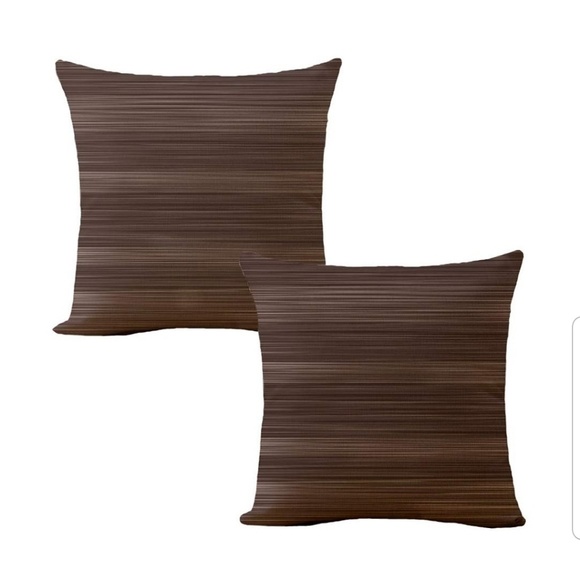 Two, dark brown and tan pillowcases - Picture 3 of 3